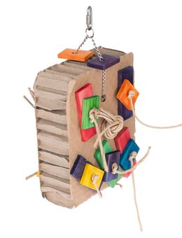 TIAKI Vogelspielzeug Shreddy Karton - L 15 x B 8 x H 23 cm