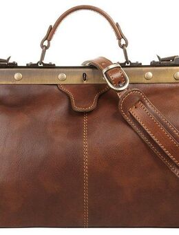 Piké Henkeltasche, echt Leder, Made in Italy