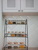 Spetebo Metall-Gitterkorb mit 3 Ablagen 45 cm x 30 cm für Küche, Badezimmer und Aufbewahrung. Versand kostenloslos in 36364