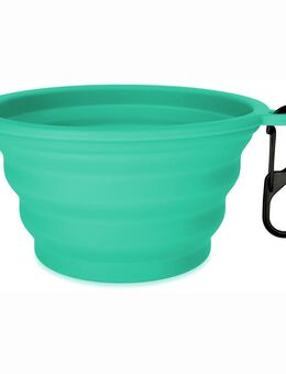 TIAKI Silikon Reisenapf, türkis - 500 ml, Ø 13 x H 7 cm