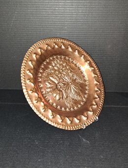 Vintage Kupferteller Wandteller mit Sommerblumenmotiv Wandschmuck Dekoration - Nürnberg