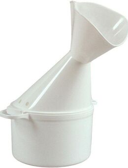 Hydas Inhalator zum Befüllen mit heißem Wasser und Zusätzen, schnelle und einfache Anwendung, praktische Griffe für den Transport