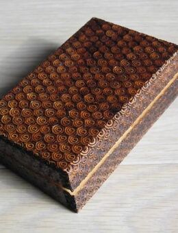 Holz Dose Briefmarkendose Kästchen Schatulle Box Deko Vintage 12,- - Flensburg