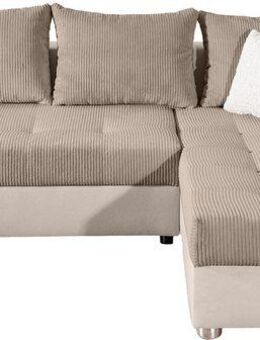 COLLECTION AB Ecksofa Jana L-Form, inkl. Bettfunktion,Bettkasten und Bonnelfederkern