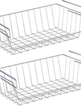 WENKO Einhängekorb (Set, 2 St), Metall, zum Einhängen in Regal oder Schrank für zusätzlichen Stauraum