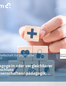 Sozialpädagoge:in oder vergleichbarer Studienabschluss (Pflegewissenschaften/-pädagogik, Erziehungswissenschaften, Heilpädagogik, Gesundheitspädagogik/-management) / Fachkrankenpfleger:in - Teilzeit - München