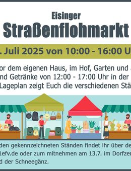 Strassenflohmarkt am 13.07.25 in 97249 Eisingen von 10-16 Uhr - Eisingen (Bayern)