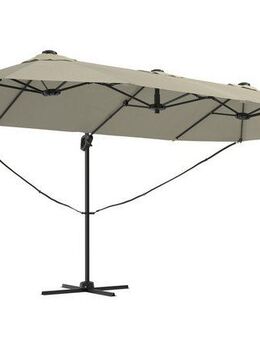 KONIFERA Ampelschirm »Elba« Twin in anthrazit oder creme erhältlich, LxB: 263x455 cm, BxLxH: 455x263x237 cm, um 360° drehbar