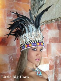 Coiffe Indienne, Indianer Federhaube, Indianer Kopfschmuck, Indian Headdress, Party, Halloween, Dekoration - Wehr (Rheinland-Pfalz)