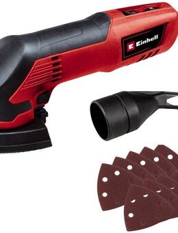 Einhell Deltaschleifer TC-DS 20 E, 22000 U/min, (Set, 8 tlg), Delta-Schleifschuh zum Schleifen schwer zugänglicher Stellen