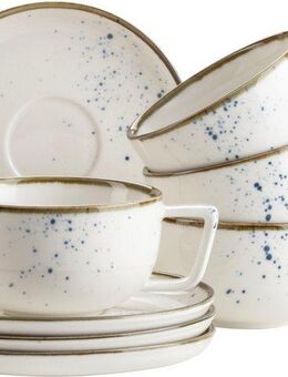 MÄSER Tasse Kaffeetassen-Set Pinta, aus Porzellan, Porzellan, 8er Set, bestehend aus 4 Tassen und 4 Untertassen