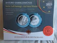 10 Euro Sammlermünze BRD 2021 "Luft bewegt - Auf dem Wasser-" D, PP, Neu und OVP im Blister - Büren