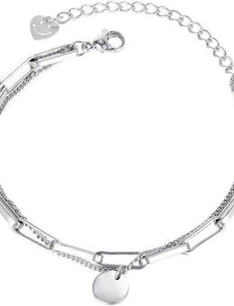 Firetti Armband Schmuck Geschenk Edelstahl Armschmuck Ankerkettengliederung Plättchen