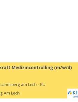 Kodierfachkraft Medizincontrolling (m/w/d) Teilzeit - Landsberg (Lech)