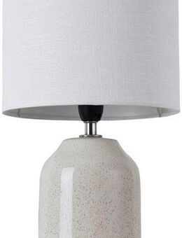 Pauleen LED Tischleuchte Sandy Glow, Leuchtmittel wechselbar, Warmweiß, E14, 3step dimmbar, Keramik, Stoffschirm Leuchtmittel inklusive