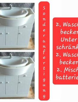 1 WASCHBECKEN UNTERSCHRÄNKE SCHRANK WEISS KLAVIERLACK BAD - Nürnberg