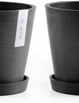 ECOPOTS Blumentopf Amsterdam (Set, 2 St), mit passenden Untersetzern