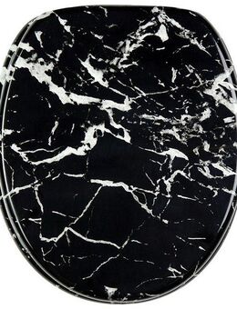 Sanilo WC-Sitz Marmor Schwarz, mit Absenkautomatik