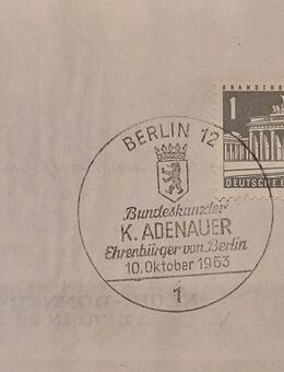 Briefmarke Deutsche Bundespost Berlin, 1 Pfennig, gestempelt - Leverkusen