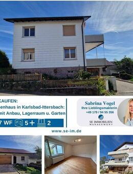 Potenzial ohne Ende! Großes Einfamilienhaus mit Werkstattgebäude, Garage & Garten - Karlsbad