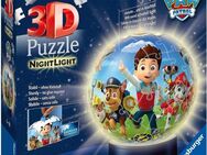 Ravensburger Puzzleball Nachtlicht PAW Patrol, 72 Puzzleteile, mit Leuchtsockel inkl. LEDs