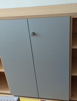 Büro Möbel Schrank und Sideboard Massivholz Buche silbergrau - München Moosach