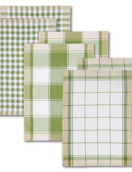 Dyckhoff Geschirrtuch KARO, Maße je Tuch ca. 50x70 cm, (Set, 6-tlg), mit drei verschiedenen Motiven