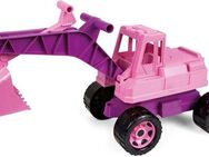 Lena® Spielzeug-Aufsitzbagger Giga Trucks, rosa, Made in Europe