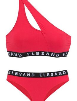 Elbsand Bustier-Bikini mit Markenschriftzügen in Kontrastfarbe