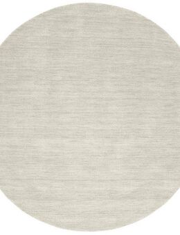 THEKO Wollteppich Gabbeh Uni, Handweb Teppich, meliert, reine Wolle, handgewebt, rund, Höhe: 14 mm, Wohnzimmer, Esszimmer, Schlafzimmer, auch als Läufer oder rechteckig