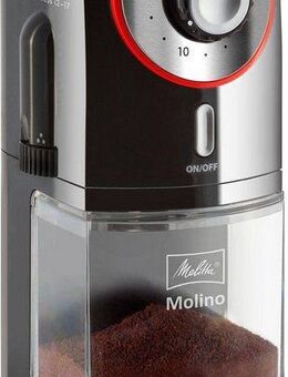 Melitta Kaffeemühle Molino® 1019-01, 100 W, Scheibenmahlwerk, 200 g Bohnenbehälter