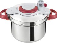 Tefal Schnellkochtopf Clipso Minut' Perfect, bis max. 6 Liter, Ø ca. 22 cm, Edelstahl (1-tlg), Dampfkochtopf aus Edelstahl, 6 l, alle Herdarten, Induktion