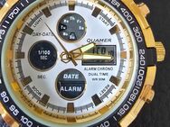 Quamer Analog Digital Herrenuhr Farbe Gold NEU OVP - Berlin
