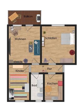 +++Schicke 3-Raumwohnung mit BALKON in Lengenfeld+++ - Lengenfeld