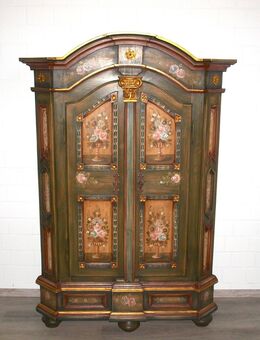 Bauernschrank (Nr.681) Rosenschrank Rahmer Handbemalt Massivholz - Sulingen