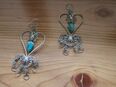 #Herzohrringe aus Alpaka, #mit echtem Halbedelstein - wie neu in 85276