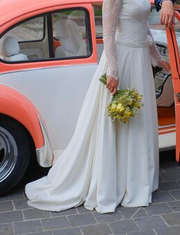 Designer-Brautkleid aus Italien- A-Linie, Ivory, Größe M - Erlangen