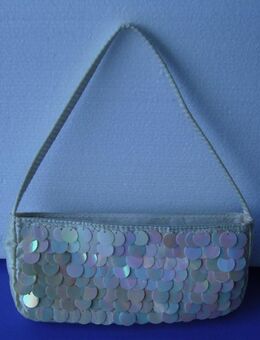Hand-Tasche "Pailletten-Top", weiß, neu, noch unbenutzt - Simbach (Inn) Zentrum