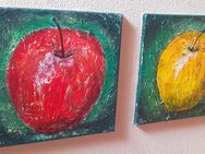 Zwei Acrylbilder "Äpfel" selbstgemalt - Neustrelitz