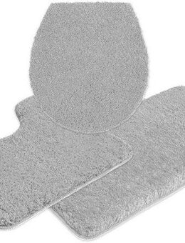 my home Badematte Sanremo, Badvorleger, Badezimmer Teppich, sehr weich, Höhe 30 mm, rutschhemmend beschichtet, fußbodenheizungsgeeignet, schnell trocknend, Polyester, rechteckig, 3-tlg. Stand-WC Set, Badteppich, unifarben, rechteckig, rund & als 3-tlg....