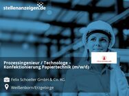 Prozessingenieur / Technologe – Konfektionierung Papiertechnik (m/w/d) - Weißenborn (Erzgebirge)