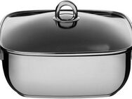 Silit Schmortopf Studio, beschichteter Bräter Induktion, Cromargan® Edelstahl Rostfrei 18/10, backofengeeignet bis 180°C, für alle gängigen Herdarten geeignet
