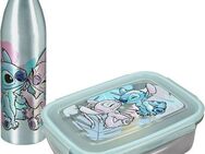 UNDERCOVER Lunchbox Brotdose & Trinkflasche, Stitch, Aluminium, Edelstahl, (Set, 2-tlg), mit Trinkflasche