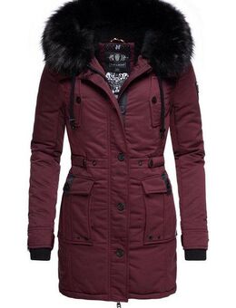 Navahoo Wintermantel Luluna Prc edler Parka mit großer Kunstfellkapuze