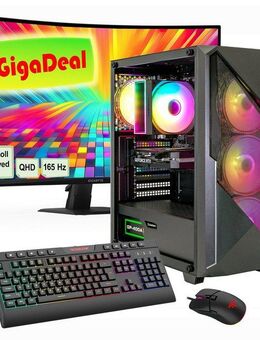 GAMEMAX GigaDeal Striker 2623 AMD Ryzen 5 7500F RTX 5060Ti 32GB DDR5 1TB SSD PC-Komplettsystem (32", AMD Ryzen 5 7500F, RTX 5060 Ti, 32 GB RAM, 1000 GB SSD, Windows 11, DDR5 RAM + Gigabyte GS32QC LED-Monitor Curved, 80 cm (32)