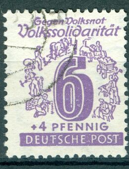 Allierte Bes. Sow. Zone Westsachsen Nr. 141 + 144 gestempelt - Porta Westfalica Zentrum