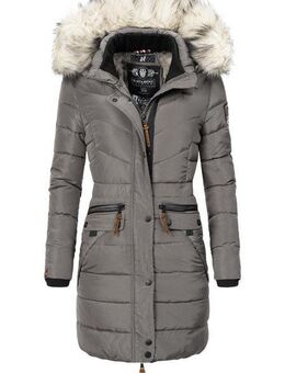 Navahoo Steppmantel Paula stylischer Winter Parka m. edlem Fellimitat