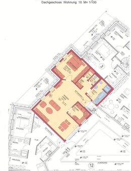 Helle Dachgeschoss-Wohnung mit 2 ½ Zimmer auf 80 m² mit Laubengang / Atrium in der Postgasse mit Aufzug & Tiefgaragenstellplätze in der Innenstadt - Weiden (Oberpfalz)