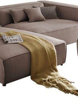 LeGer Home by Lena Gercke Ecksofa PIARA XXL, L-Form, Schlaffunktion, Cord, Leinenoptik o. Strukturstoff, Hocker stellbar zum Schlafsofa (Krokodilverbinder), tiefe Sitzfläche