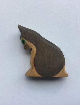 Ostheimer Original Holzspielzeug Sammler Figur Katze Sitzend Alt - Fulda